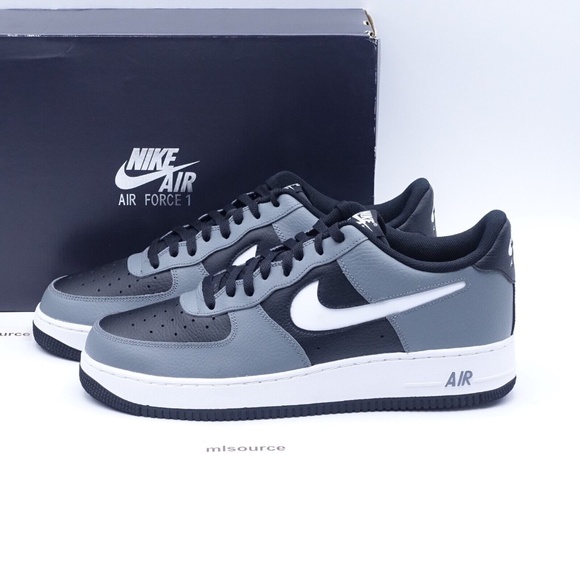 NEW Men's Nike Air Force 1 '07 Low Cut-Out Swoosh Sneaker DV3501-001 - Picture 1 of 10